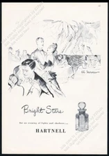 1946 El Morocco nightclub NYC art Hartnell Bright Stars perfume vintage print ad