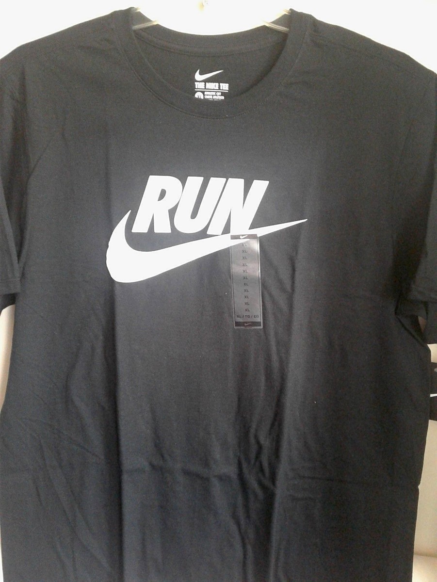 AUTHENTIC NIKE RUN BLACK T SHIRT AA8778-010 | eBay