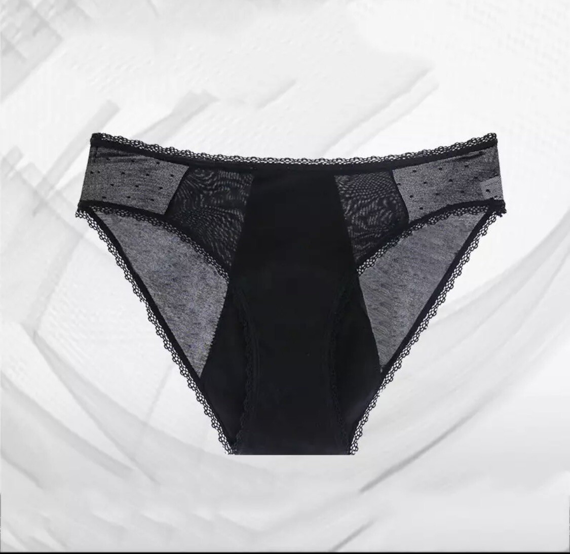 Bragas menstruales a prueba de fugas de fibra de bambú S,M,L,XL negras *Ver fotos* - WamBamBoo