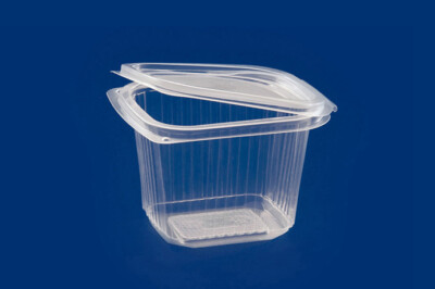 Feinkostbecher-Salatschale-Verpackung-500ml klar mit anhängendem Deckel 50-500St