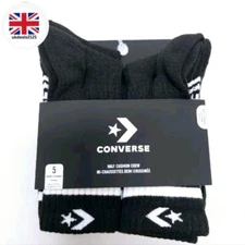 Converse Socks Men’s UK 6-11 EUR 39-46 Black 5 Pairs  Sport Hiking Walking Gym