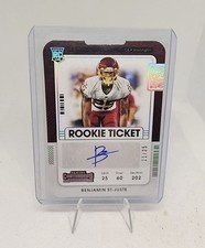 2021 Panini Contenders Benjamin St-Juste Platinum Rookie Ticket Stub Auto /25