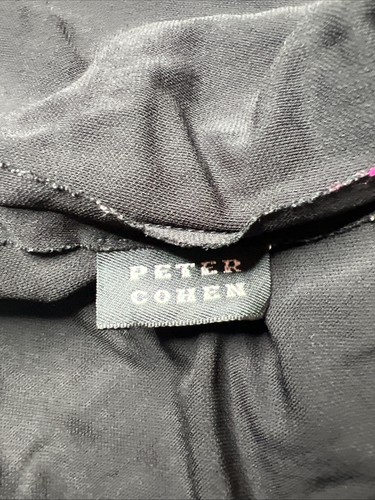 Peter Cohen Vintage Black Dori Goth Short Sleeve Shirt Flare Collar - Picture 12 of 14