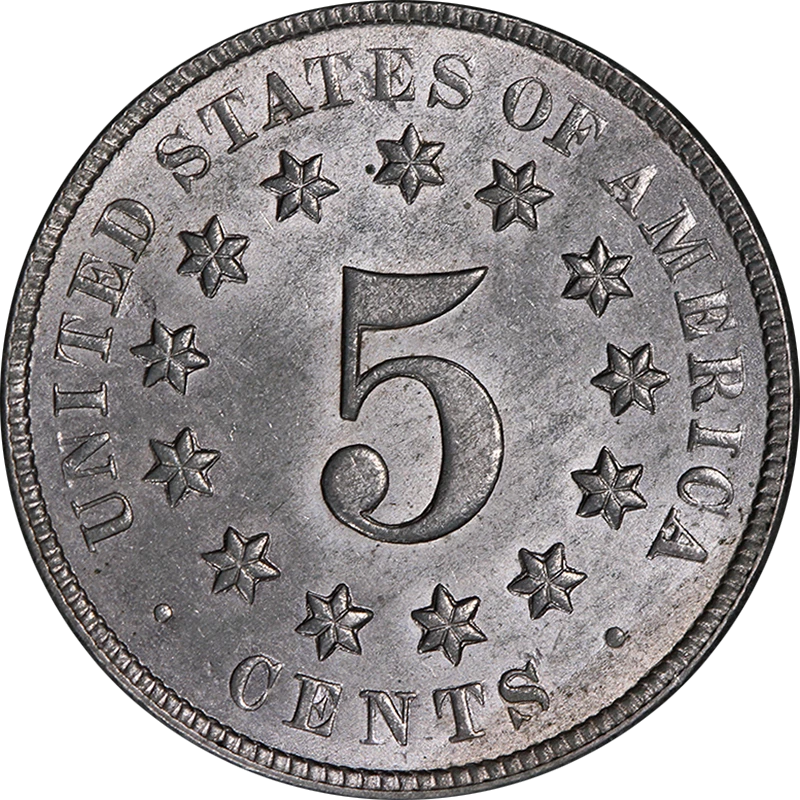 Escudo 1873 Níquel Cerrado 3 Bonito BU Bonito Atractivo a la vista Bonito Golpe Foto 2 de 2