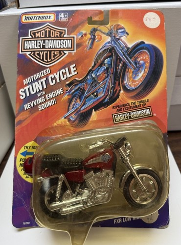 Matchbox Harley-Davidson Motorized Stunt Cycle FXR Low Rider Model Red