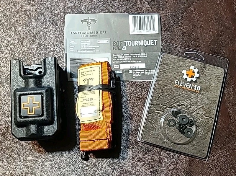 TacMed SOF Tourniquet Gen 4 + Eleven10 Tek‑Lok Hard Shell Holster + Drop‑Leg...