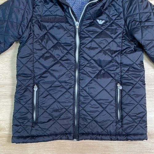 Armani Junior 13Y Navy Quilted Lightweight Puffer Coat Jacket Zip Up Boys’ - Picture 4 of 8