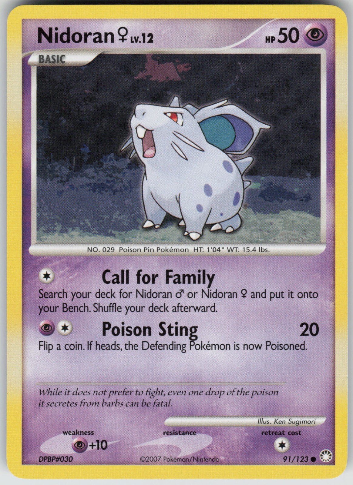 Nidoran F 91/123 Common Mysterious Treasures MP