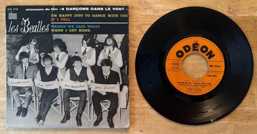 45 7" FRENCH EP THE BEATLES IM HAPPY JUST TO DANCE WITH YOU ODEON SOE 3756