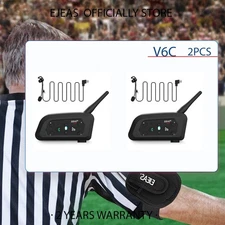EJEAS V6C Professional Football Referee Bluetooth Intercom Headset 2PC