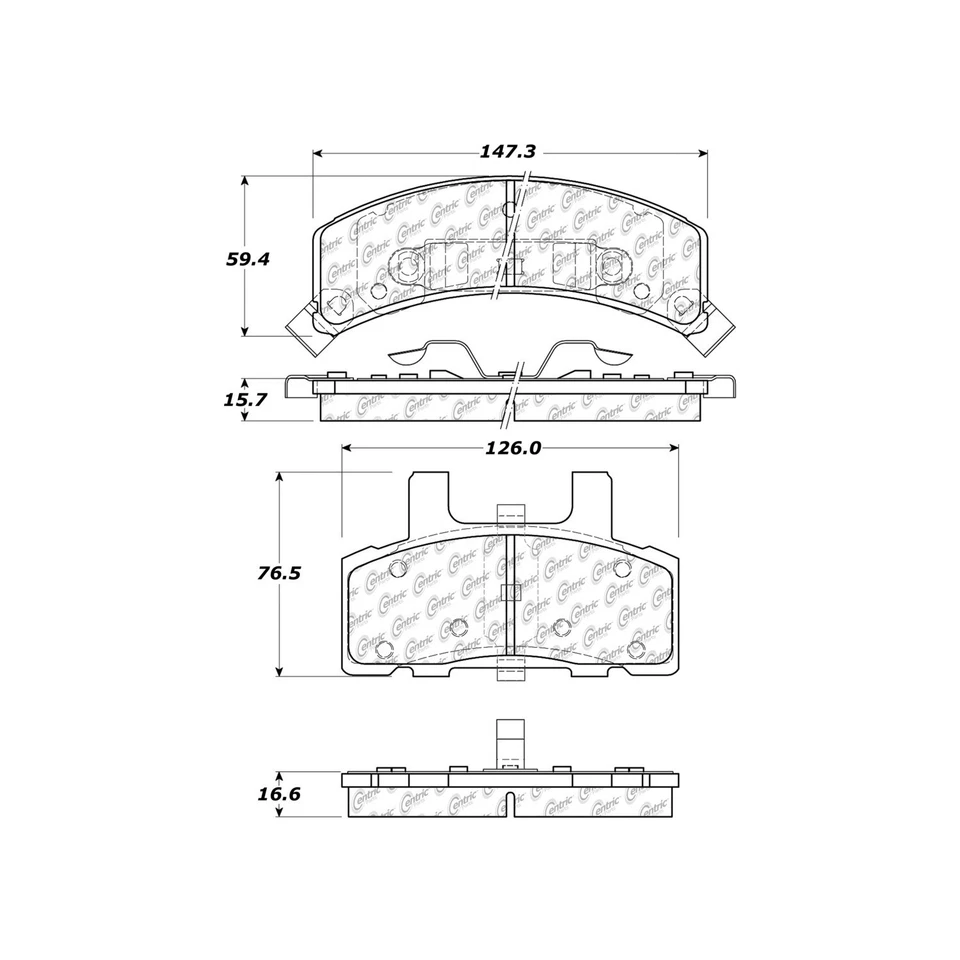 Para GMC K1500 1988-1999 | Pastillas de freno de disco delanteras centradas | Cerámica Foto 4 de 4