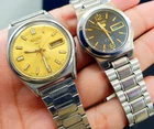 Lot Of 2 Vintage SEIKO 5 Automatic Day Date 21 Jew Men,s Wrish Watch Japan Made