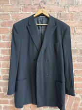 Vintage Giorgio Armani Collezioni Men s Jacket, Sz 44R, Black Virgin Wool Italy