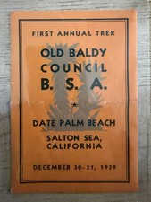 1939 Boy Scouts BSA Old Baldy Council First Annual Trek Salton Sea CA Ephemera ￼
