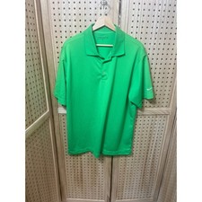 Nike Golf Mens Dri-FIT Polo Shirt Green Short Sleeve Performance Top Size Large