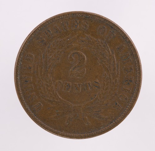 1868 2c Two Cent Piece (B2733) - Picture 2 of 2