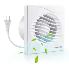 Venta 6-Inch Bathroom Exhaust Fan, Quiet Wall Mount Bathroom Fan, Powerful Ve...