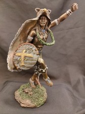 Veronese Native American Ornament SHAMAN MEDICINE MAN Figurine 7.5" Bronze Effec