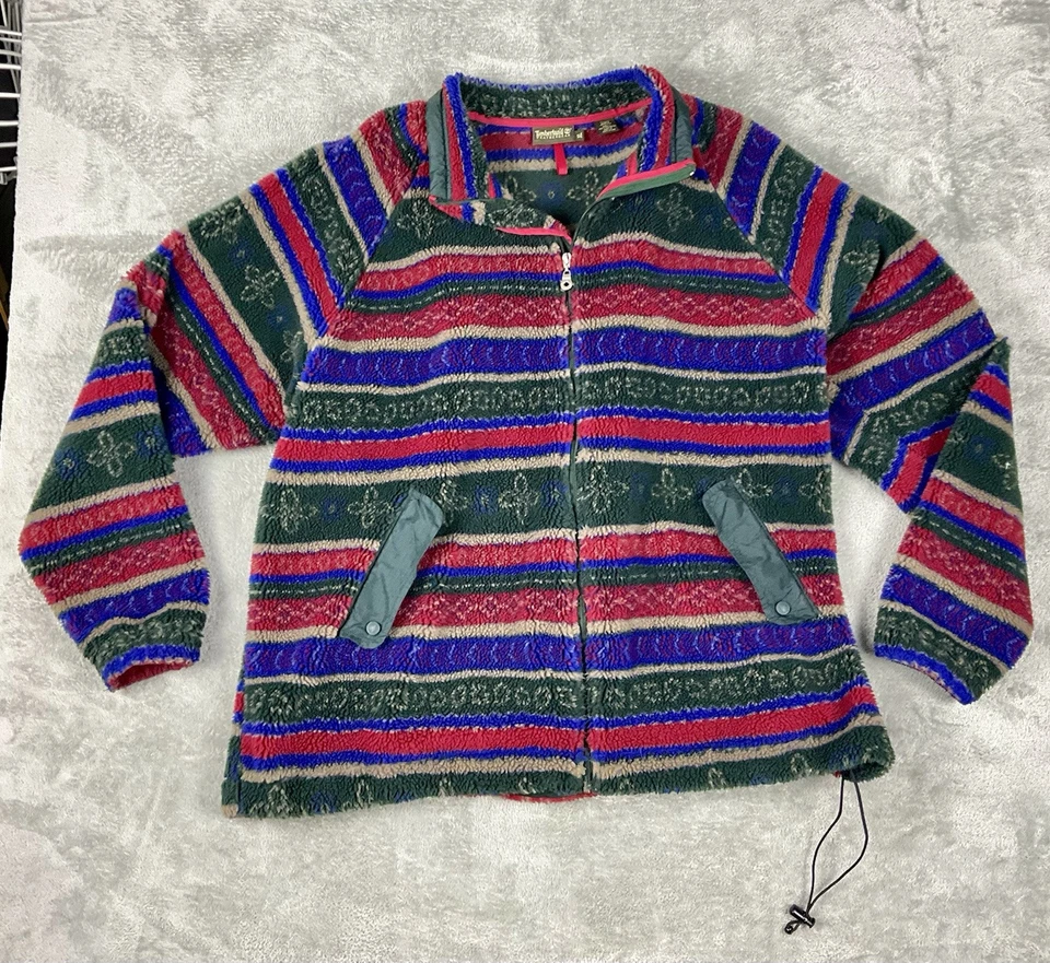 VTG Timberland Men's Size XL Weathergear 90’s Sherpa Fleece Full Zip EUC - Image 3 of 4