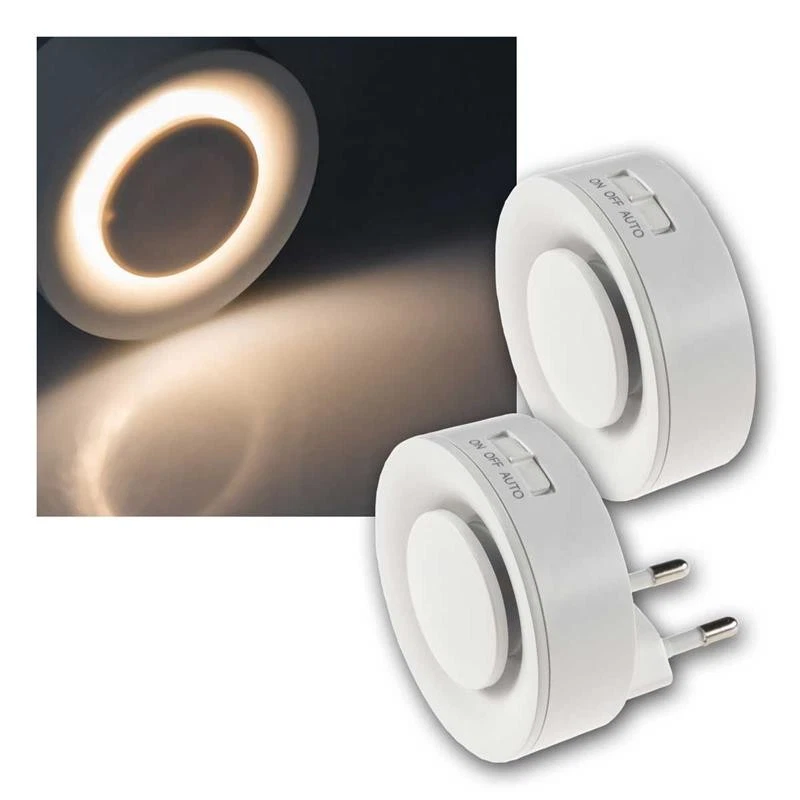 Sensor LED Luz Nocturna con Detector de Movimiento, Batería / 230V Luz de Orientación 0,35W
