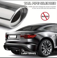 Universal Chrome Exhaust Tailpipe Tip Polished Stainless Steel Muffler Pipe