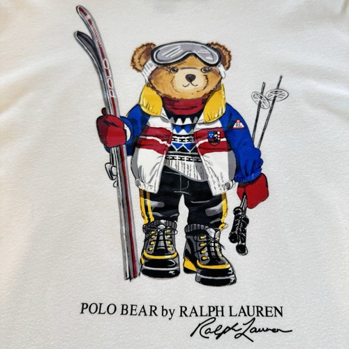NWT Ralph Lauren POLO Ski Bear Kids Boys XL (16) Long Sleeve White T-shirt Tee - Picture 4 of 11