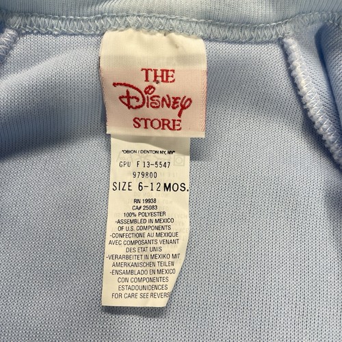 VTG 1980s The Disney Store Baby Mickey Fleece One Piece Size 6-12 Months Footed - Picture 3 of 8