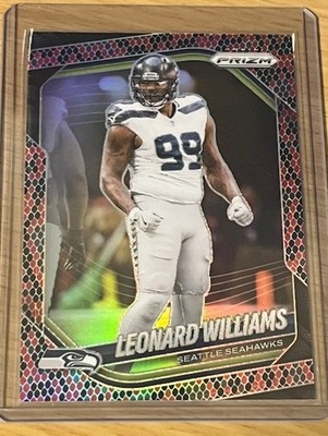 2025 PANINI PRIZM SNAKESKIN Leonard Williams #183 SSP Seattle Seahawks