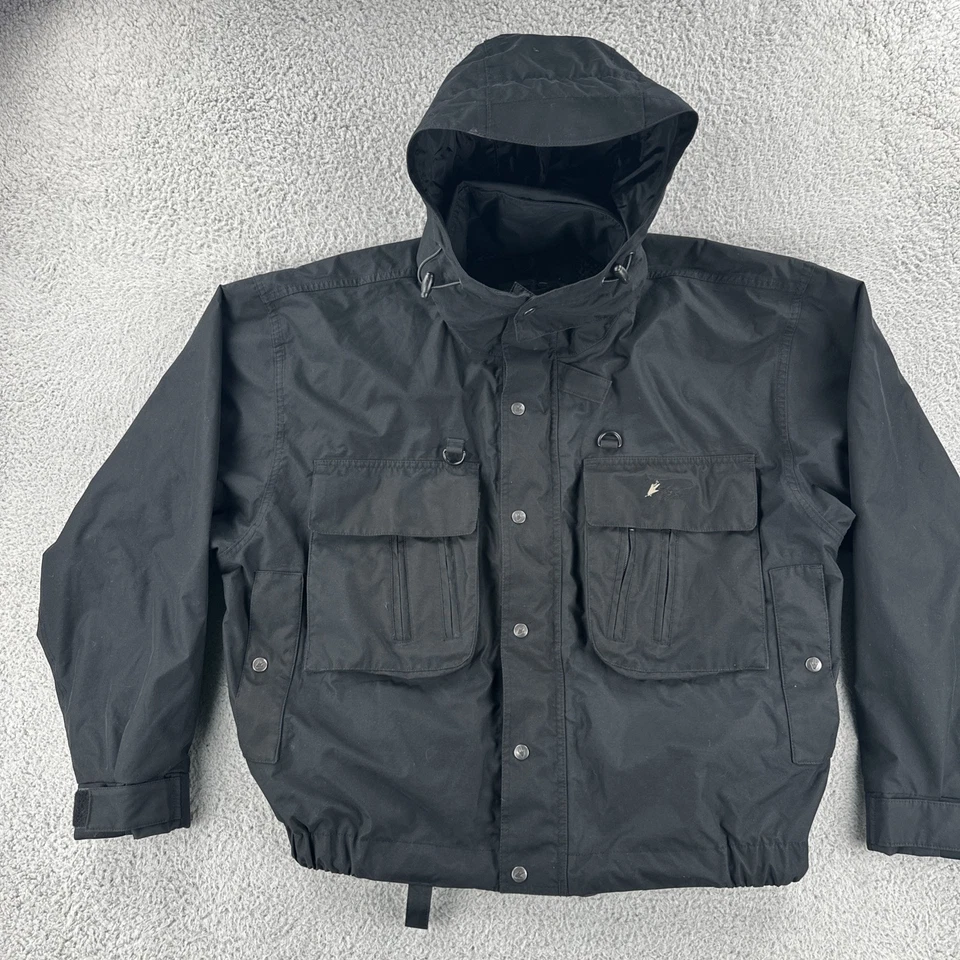 Frogg Toggs Adult XL Black Full Zip Waterproof Rain Jacket Outdoor Hiking Gear - Image 3 of 4