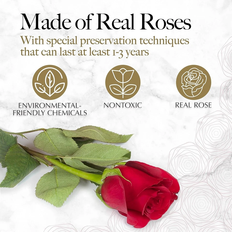16 Preserved Roses in Elegant Heart Box - Timeless Gift for Romantic Moments - Image 4 of 4