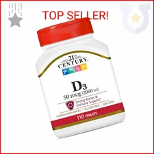 21st Century D3 2000 IU Tablets, 110 Count