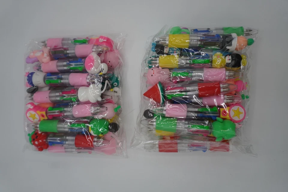 Bolsa de 2 (40 piezas) mini bolígrafos multicolores 4 en 1 - lindo regalo divertido para niños estudiantes Foto 3 de 3