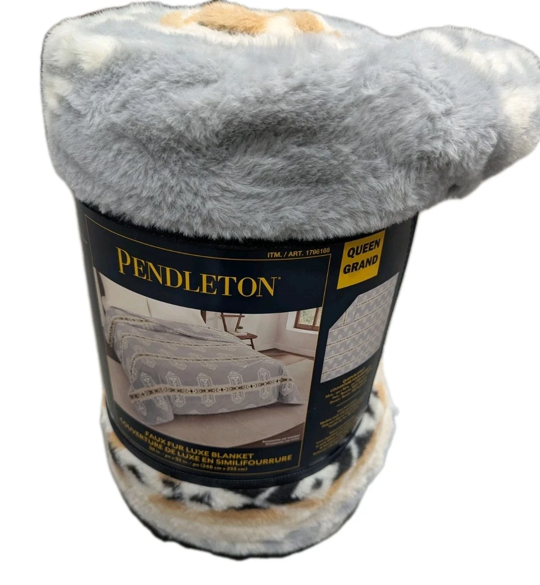 Pendleton Faux Fur Luxe Blanket Queen Size 92