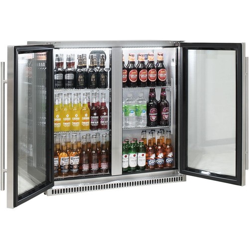 Schmick Stainless Bar Fridge 2 Door With Heated Glass and Triple Glazing - Picture 3 of 10