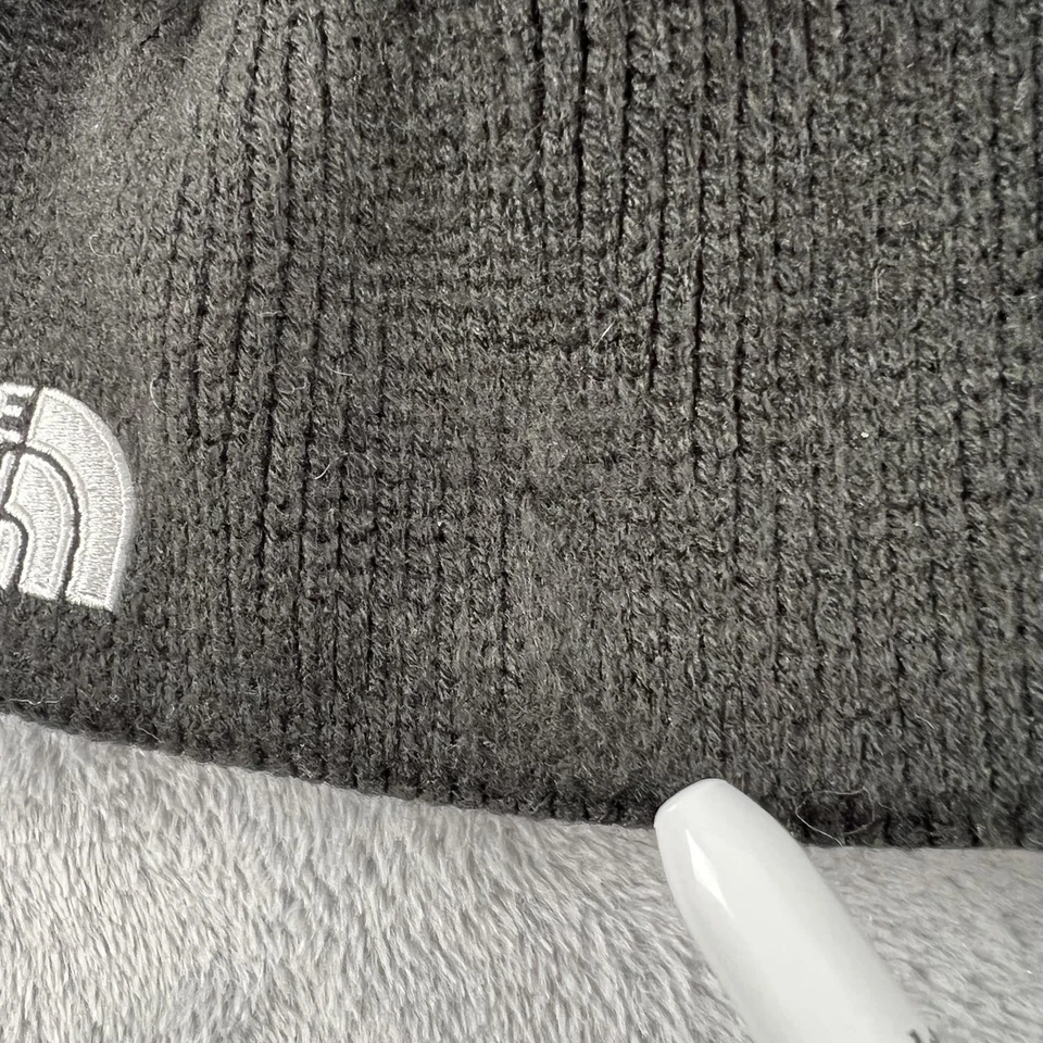 Шляпа-бини The North Face облегающая один размер черная вязаная флисовая с подкладкой мужская тепловая - Изображение 4 из 4