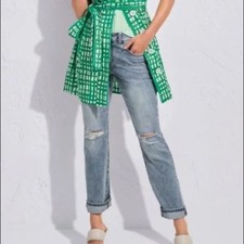 CABI 100 Boyfriend Jeans Blue Sz 0 6071 EUC