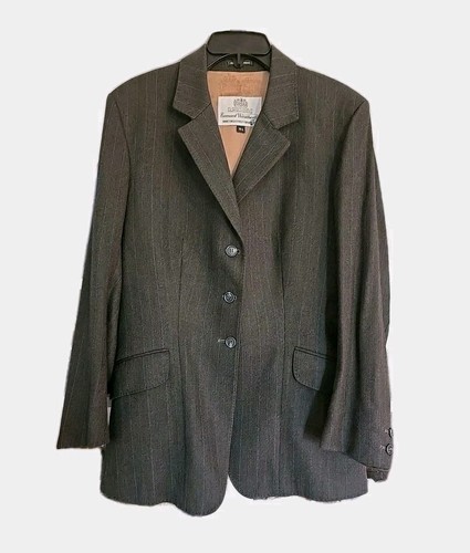 Bernard Weatherill English Hunt Coat Pinstripe Millers Womens Sz 14 Long