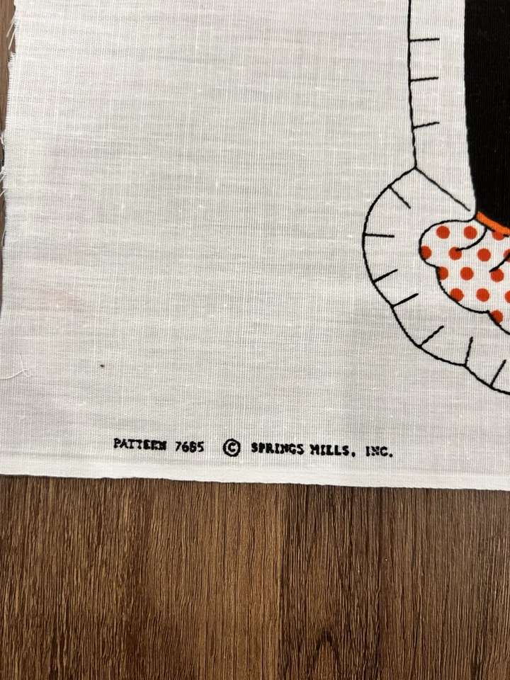 Muñeca Bruja Puntada De Colección Panel de Tela Spring Mills Patrón 7685 Corte y Coser Halloween Foto 3 de 4