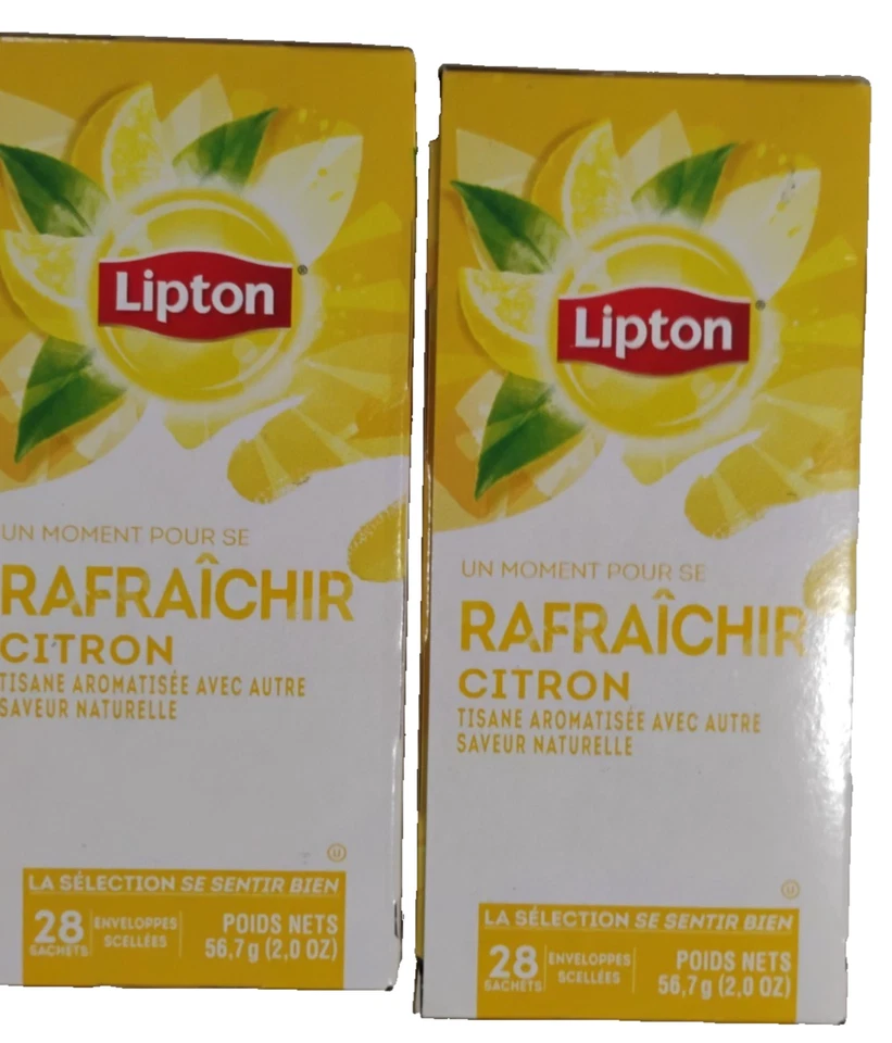 Té de hierbas con sabor a limón LIPTON 2 cajas = 56 bolsas en total caduca 4/2027 Foto 3 de 4