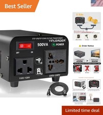 Versatile 500W Voltage Transformer - Essential Step Up/Down Converter for Travel