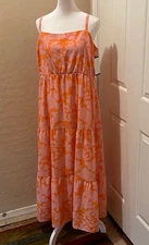 Maxi Sundress 18” P2P Stretch Back Adjustable Straps 50” Length XXL Orig $69