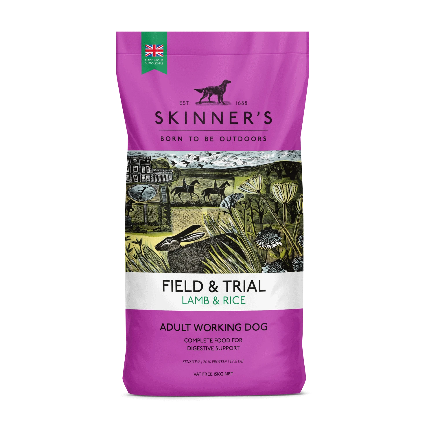 Skinner's Field & Trial Lamb & Rice Adult Dry Dog Food - 15kg
