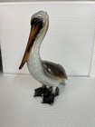 Coastal Pelican Ceramic Sculpture –Nautical Themed Seaside Statue~Beach~Coastal