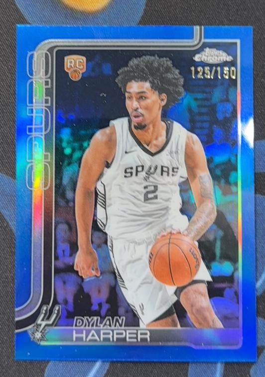 2025-26 Topps Chrome Dylan Harper #252 RC Rookie Blue Refractor /150