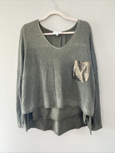 Belle France Pullover Damen Extra Large Viskose Grün Langarm " - Bild 1 von 9