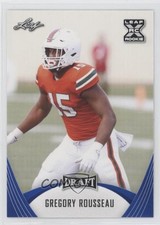 2021 Leaf Draft Blue Greg Rousseau Gregory Rousseau #39 0j9i