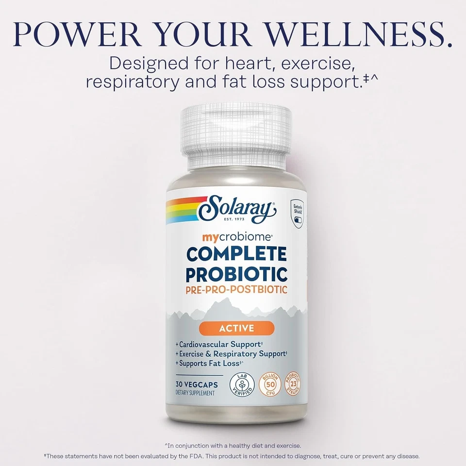 Prebióticos activos probióticos completos SOLARAY 50 mil millones de UFC Foto 2 de 4