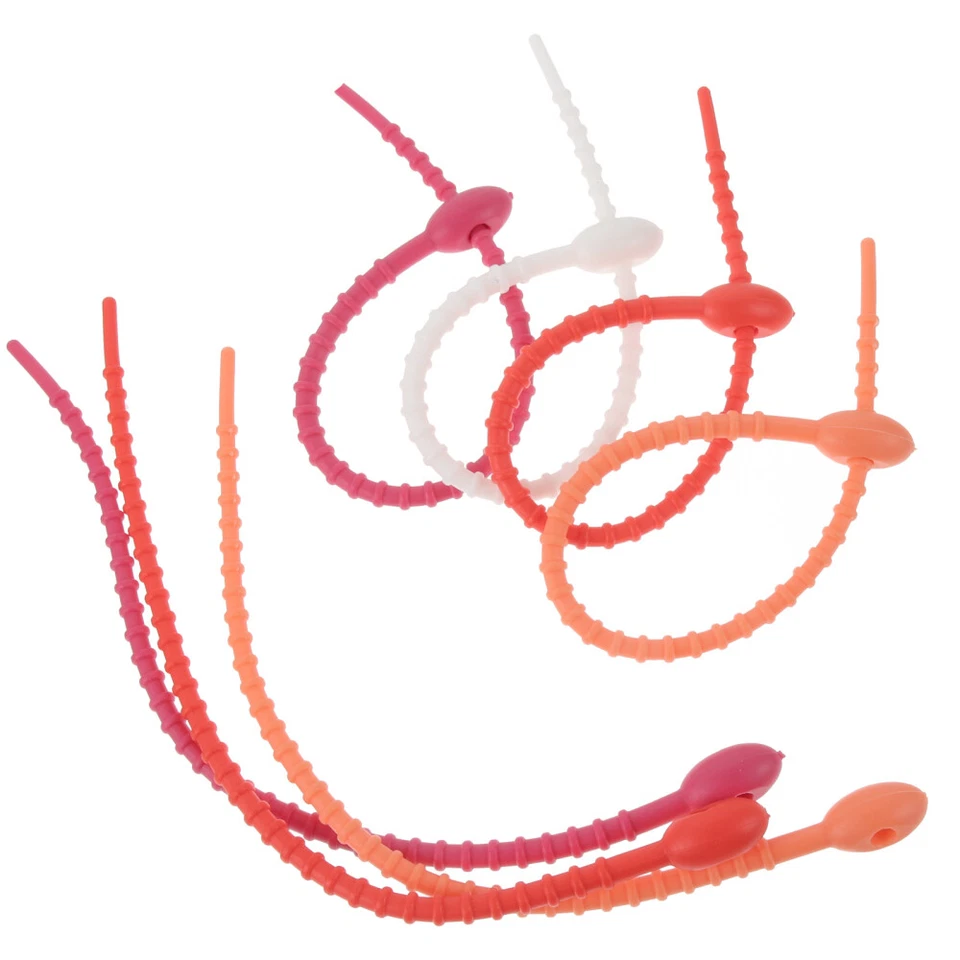 10 PIEZAS Corbatas de Silicona Multiuso Bolsa Clip Pan Corbata Reutilizable Goma Corbata Cable Lazos Foto 4 de 4