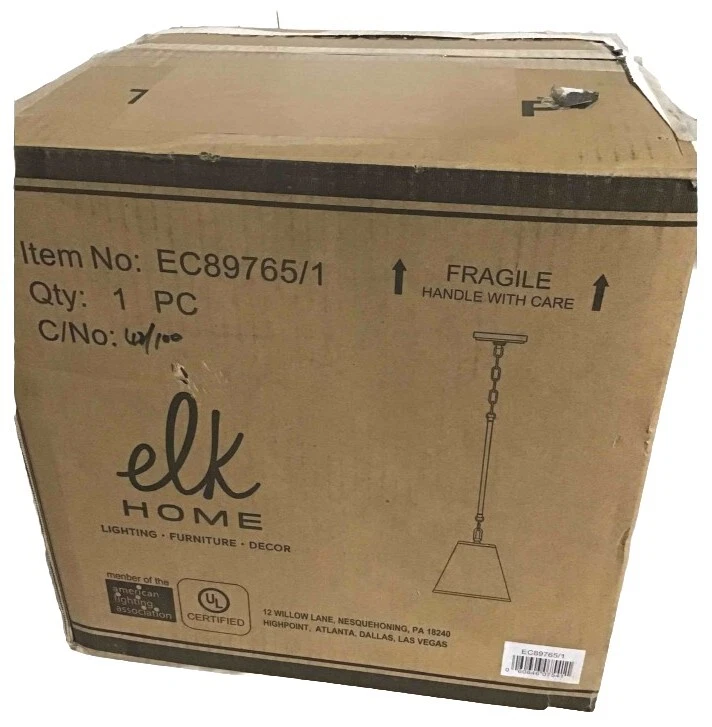 Mini colgante negro mate ELK Lighting 251-BK Buckingham Foto 3 de 3