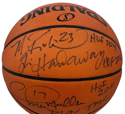 Tim Hardaway Mitch Richmond Chris Mullin Signed Basketball w/ "RUN TMC/HOF" BAS - Picture 5 of 8
